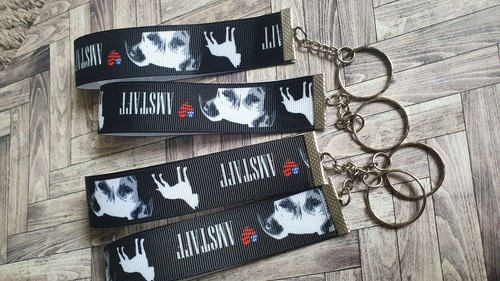 Amstaff ribbon keyring 25mm - ribbon,